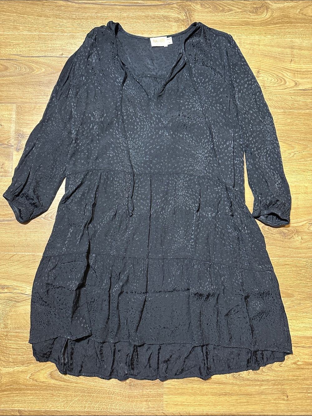Nation LTD Liza Black Leopard Dress Size XS